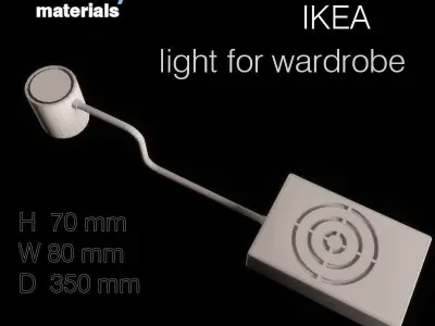 LightGrundtal - lighting for wardrobe 3D model