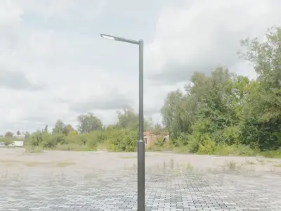 Street Light 12 version 1 3m with pole 3 Low-poly 3D model