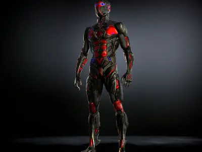 Sci-Fi Character  02 PBR Low-poly 3D model