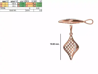 Light Weight Pendant STL OBJ FBX JCD Details 3D print model buy