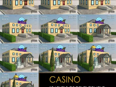 CASINO all 10 Levels Low-poly 3D model