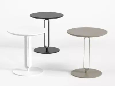 Alfred two side tables with round top Free 3D model