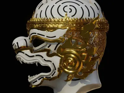 Head Hanuman thailand 3D model