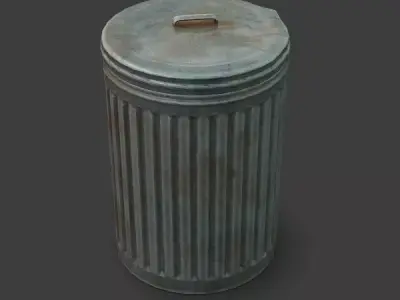 Trash Set can 3D model