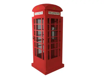 Low-poly Call-box Low-poly 3D model