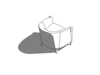 Armchair rvt 3D model