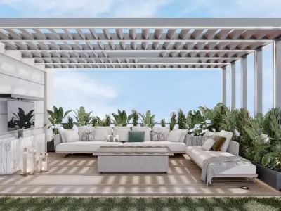 Roof Outdoor Landscape with Modern Design 3D model