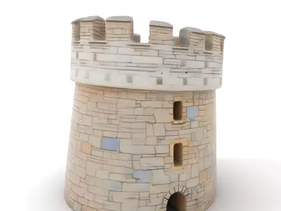 Stone Castle Tower model pack Low-poly 3D model
