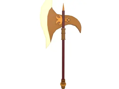Low Poly Axe 012 Low-poly 3D model