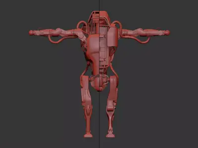 Robot Atlas by Boston Dynamics Low-poly 3D model