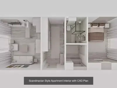  Apartment Interior Series  Vol 01 and Vol 02 3D Model Pack