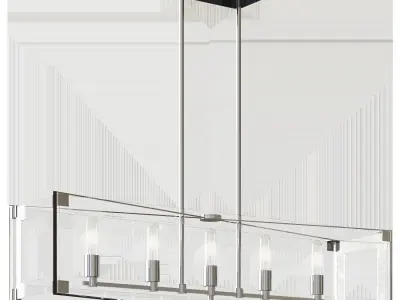 Kovacs 5 Light Linear Chandelier  3D model