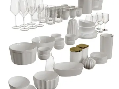 Set of dishes 3D model