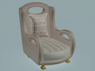 Tripple hole armchair 3D model