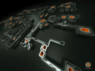 Tech shapes-TS2 kit Low-poly 3D model