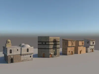Old Houses Pack 2 3D model