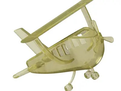 Transparent Space Aircraft Toy 3D model