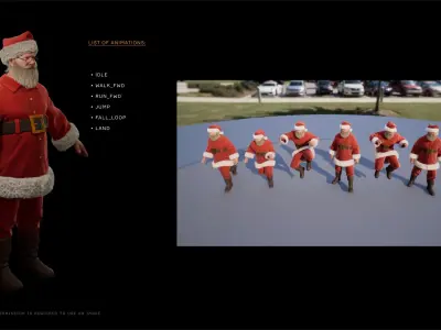  Classic Santa Clause animated for Unreal engine 