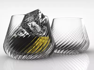 GLASS OF WHISKEY 3D print model