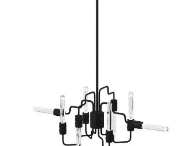 Mao Light Sputnik Modern Linear Chandelier 3D model