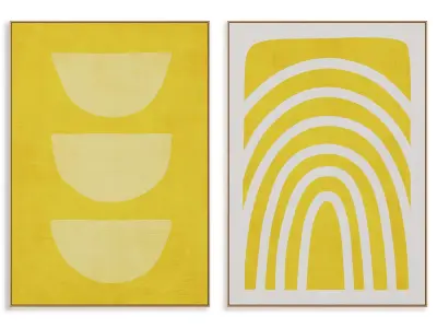 Abstract Painting Frame set 3D model 852