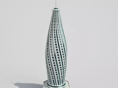 Futuristic Building 3D model get