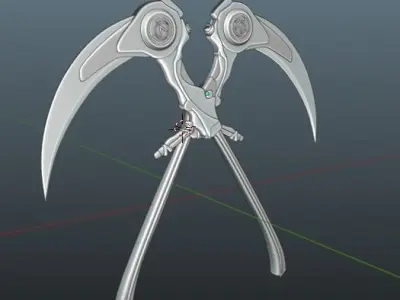 Sci-fi Sickle Low-poly 3D model