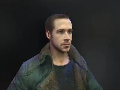 Ryan Gosling  3d model from Blade Runner 2049 Low-poly 3D model
