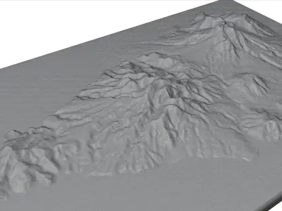 Montserrat island full 3D model terrain 3D model