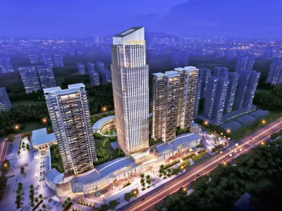 Mixed-Use Skyscraper Complex 3D model