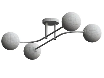  Vogue Hartwell 4 Light Semi Flush Ceiling Light 3D model