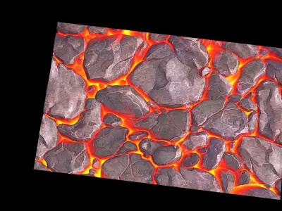 Lava Rock Area 3D model