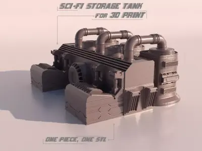 SCI-FI STORAGE TANK for 3Dprint 3D print model