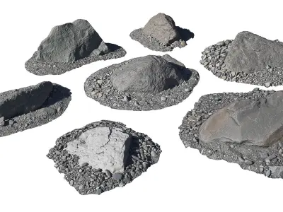 Beach Rock  Low-poly 3D model