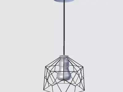 Modern Geometric Hanging Lamp 3D Model Free 3D model