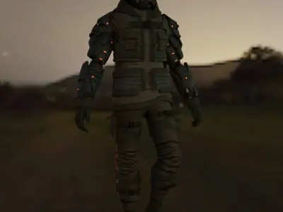 Cyberpunk Character Cyber Trooper 3D model