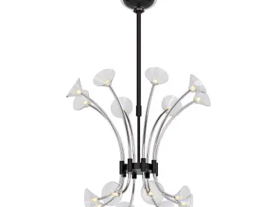 20xMAX chandelier with clear glass and metal 3D model