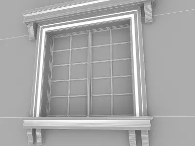 Window Frame 11 Low-poly 3D model