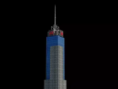 4 Times Square - NYC Low-poly 3D model