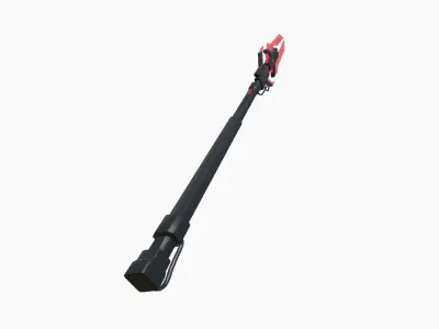 SciFi War Spear A04 Black Red - Character Design Fashion Low-poly 3D model