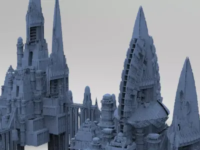 Wizards Keep Tall Towers 3D model