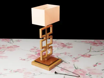 Japanese lamp Free 3D model