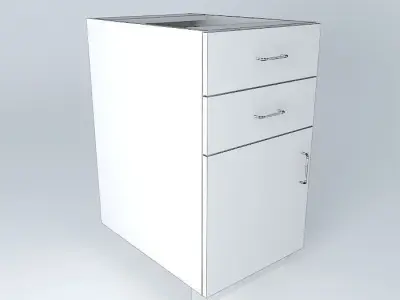 B1D2D cabinet with two drawers Free 3D model purchase