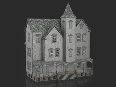 Old Abandoned House 4 3D model
