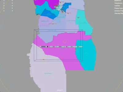Mendoza  Argentina map region geography political geographic 3D model