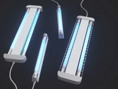 Ultraviolet Sterilization Desinfection Germicidal UV Lamps 3D model