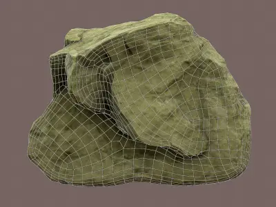 Rock lowpoly 3D model Low-poly 3D model