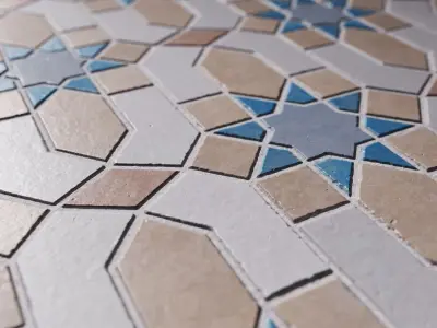 Tile Moroccan Zellige Mosaic Set 02 Texture