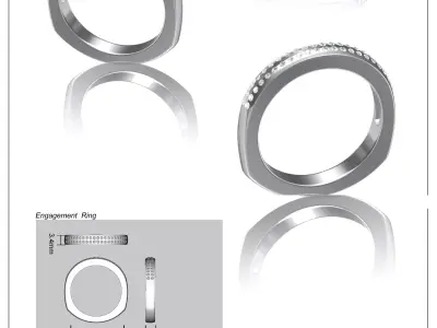 66 JCD Ladies Ring Collection pack 3D print model