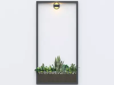 Decorative Interior Frame with Planter 3D model